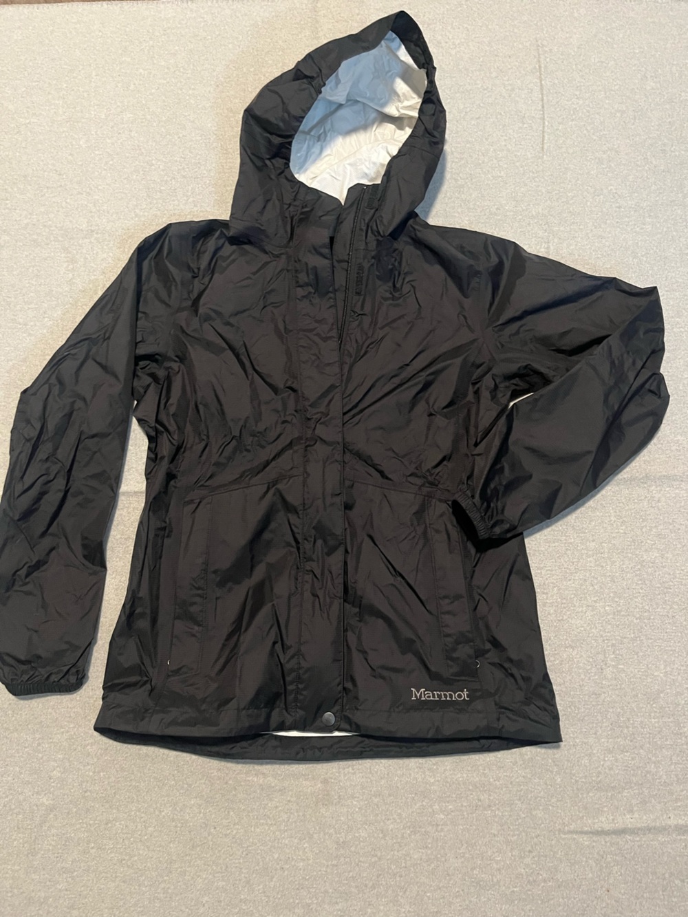 Marmot Black Hooded Rain Jacket.